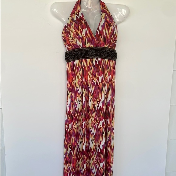 Sequin Hearts Red and Pink Halter Sundress - Picture 3 of 17